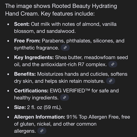 Rooted Beauty Hydrating Hand Cream with Oat Milk - Picture 3 of 3